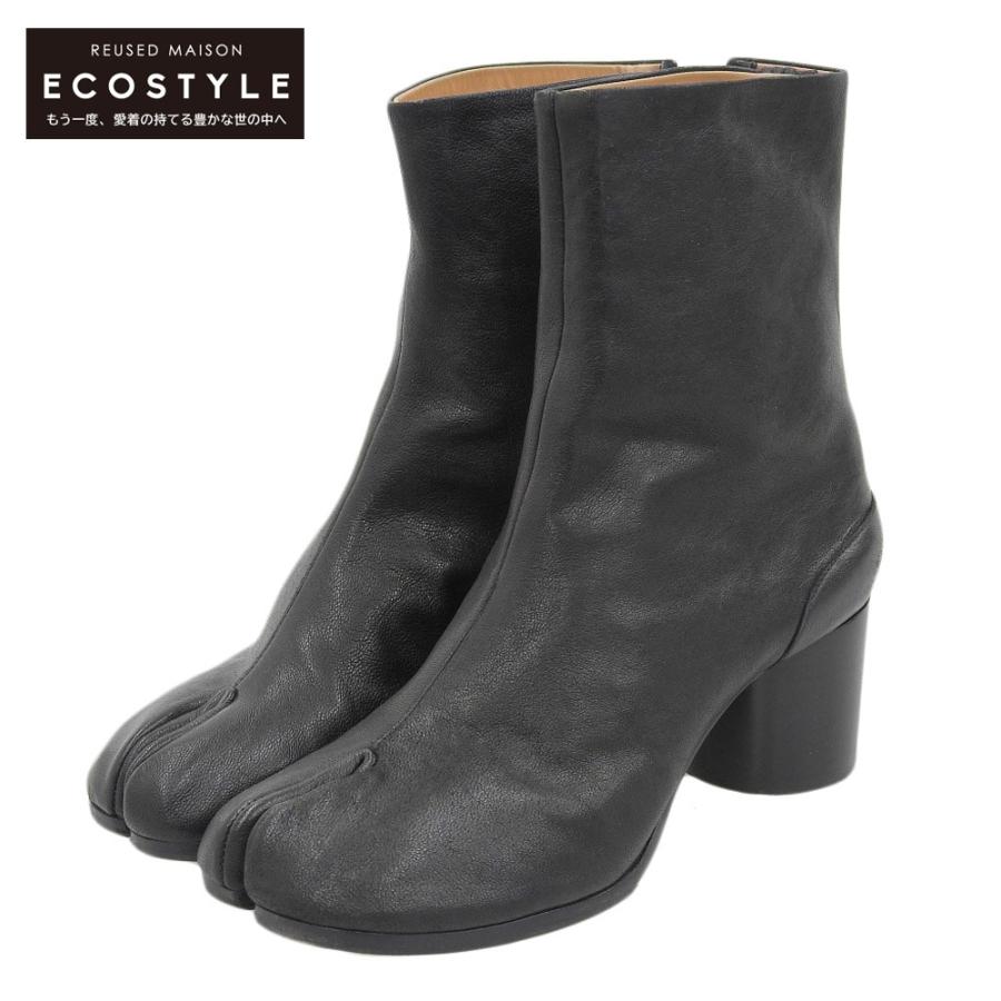 美品 Maison margiela メゾンマルジェラ ナッパレザー 6cm シリンダー 