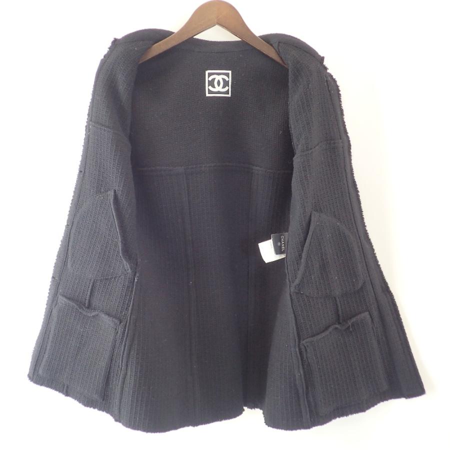 CHANEL シャネル P33741V24024 ツイード ジャケット 38 ブラック