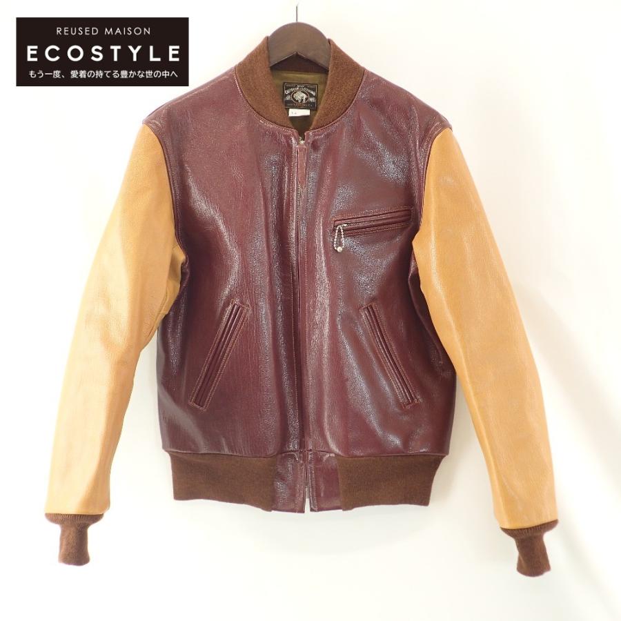 美品/ BOOTLEGGERS ブートレガーズ バイカラー レザー スタジアム