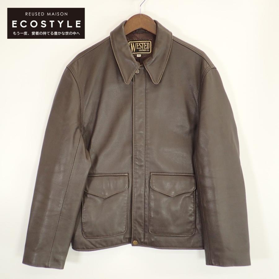 WESTED LEATHER CO. ウエステッドレザー ブラウン レザージャケット 40