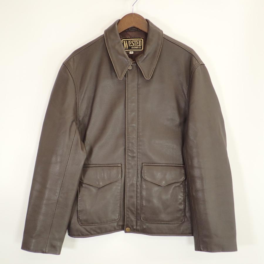 WESTED LEATHER CO. ウエステッドレザー ブラウン レザージャケット 40