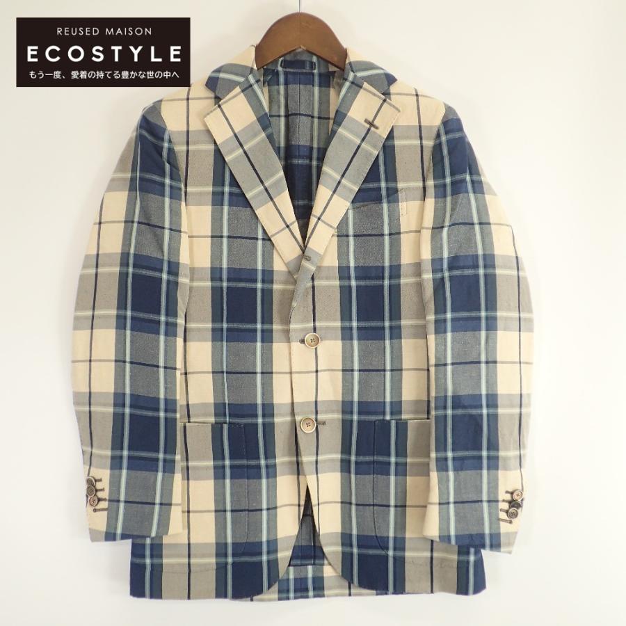 LARDINI（ラルディーニ） チェック柄 JC32557AQ コットンジャケット