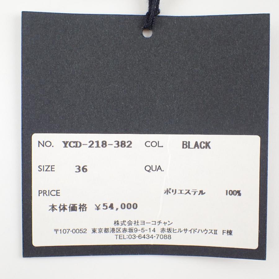 YOKO CHAN ヨーコチャン YCD-218-382 ブラック フレアワンピース 36  