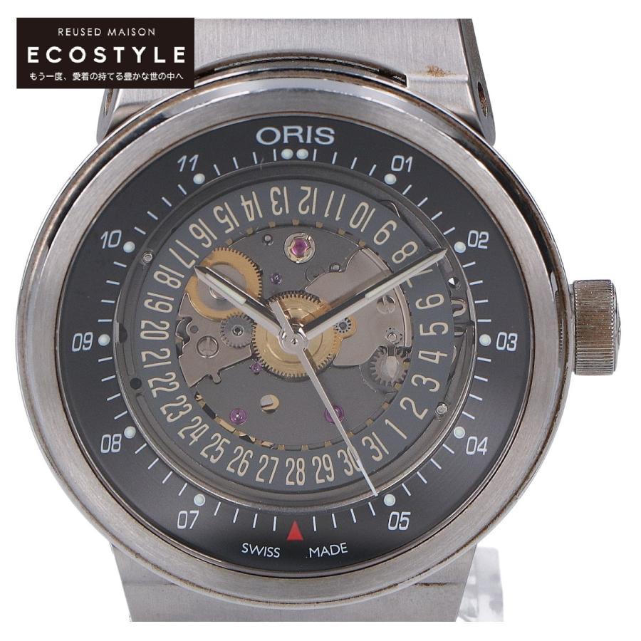 [中古]オリス ウイリアムズF1 スケルトンエンジン デイト自動巻き ORIS（オリス） 01 733 7560 4114 ウィリアムズF1 スケルトンエンジン
