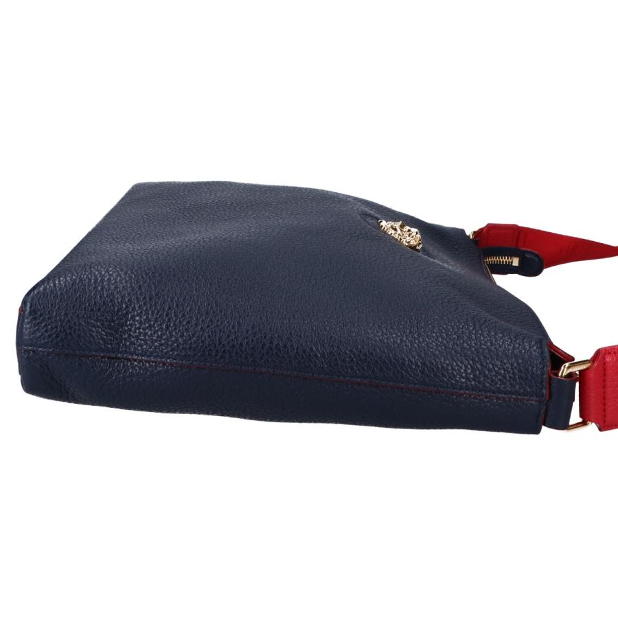 VERSACE 青 ショルダーバッグ ゴールドロゴ VERSACE 青 ショルダーバッグ ゴールドロゴ