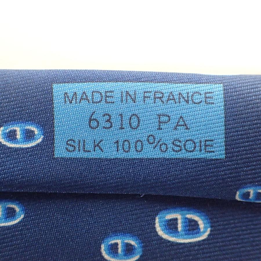新品未使用　エルメス　ヘアバンド　 濃紺　シェーヌダンクル柄 新品未使用 エルメス ヘアバンド 濃紺 シェーヌダンクル柄 HERMES