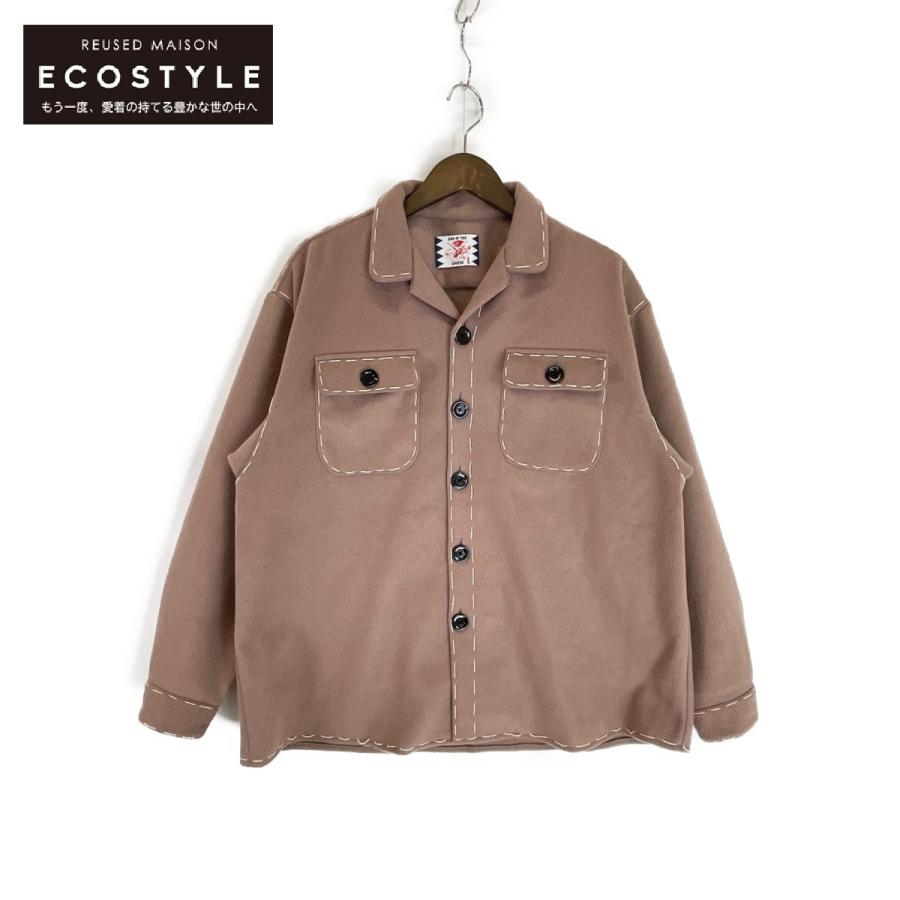 SON OF THE CHEESE サノバチーズ ブラウン sc2220-sh04 Stitch Shirt L