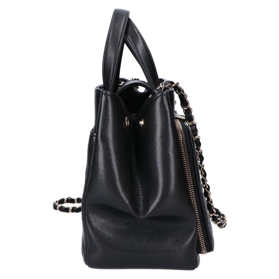 CHANEL シャネル キャビアスキン ビジネスアフィニティ 2WAYショルダーバッグ 黒（ゴールド金具） レディースバッグ ハイブランド【中古】【送料無料】 シャネル ビジネスアフィニティ キャビアスキン 2WAYハンドバッグ