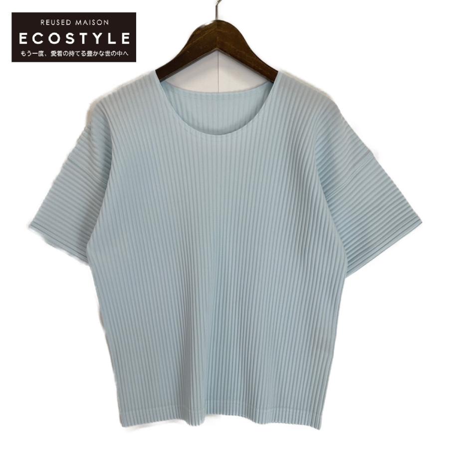 オムプリッセ イッセイミヤケ プリーツ トップス 半袖tシャツ メンズ 2