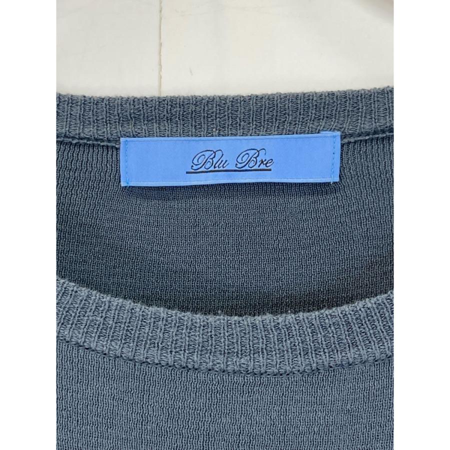 Blu Bre ブルブレ BLBR2005 グレー コットン クルーネック ロングスリーブ ニットTシャツ XL トップス メンズ 中古 ...