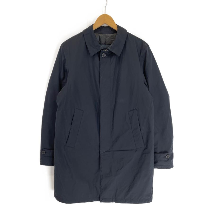 HERNO（ヘルノ） ステンカラー ダウンコート ブラック 48 コート ポリエステル メンズ 中古 : ブランドリユースショップエコスタイル ...