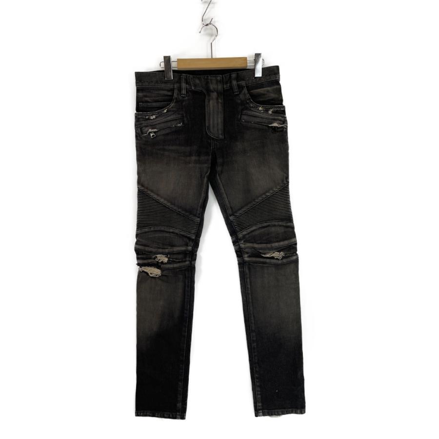 BALMAIN（バルマン） グレー POHT551C710V バイカーデニム グレー 29