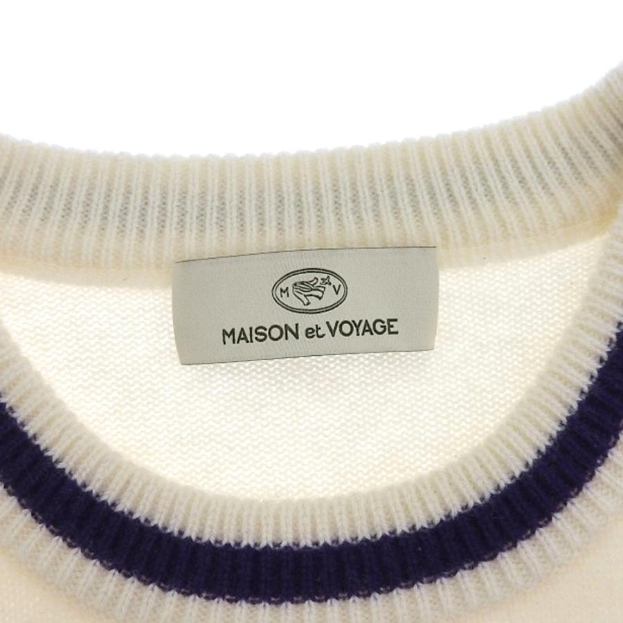 MAISON et VOYAGE メゾン エ ヴォヤージュ カシミヤ100% ロゴ クルー