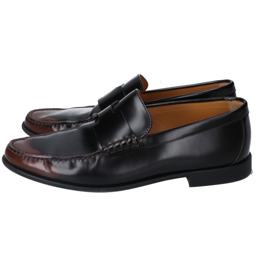 HERMES エルメス ブラッシュドカーフ デューク モカシン シューズ 40