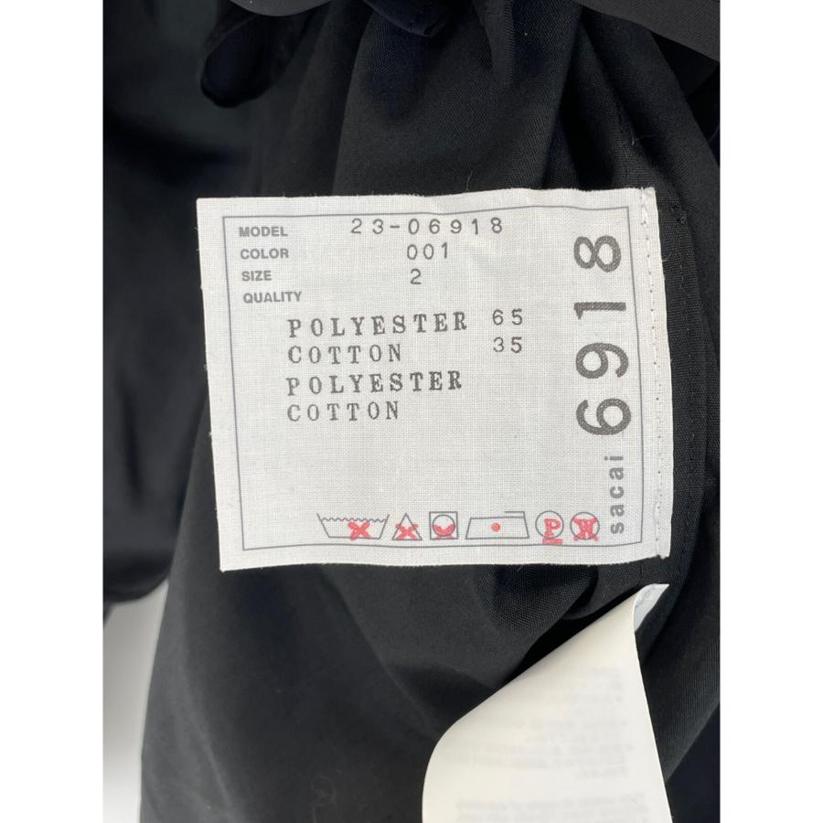 sacai サカイ 23-06918 Chiffon Mix Cotton Poplin Shirt ブラック 2  