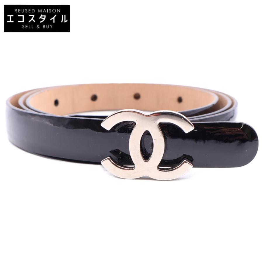 CHANEL（シャネル） 美品 B12P CCココマーク パテント ナロー ベルト