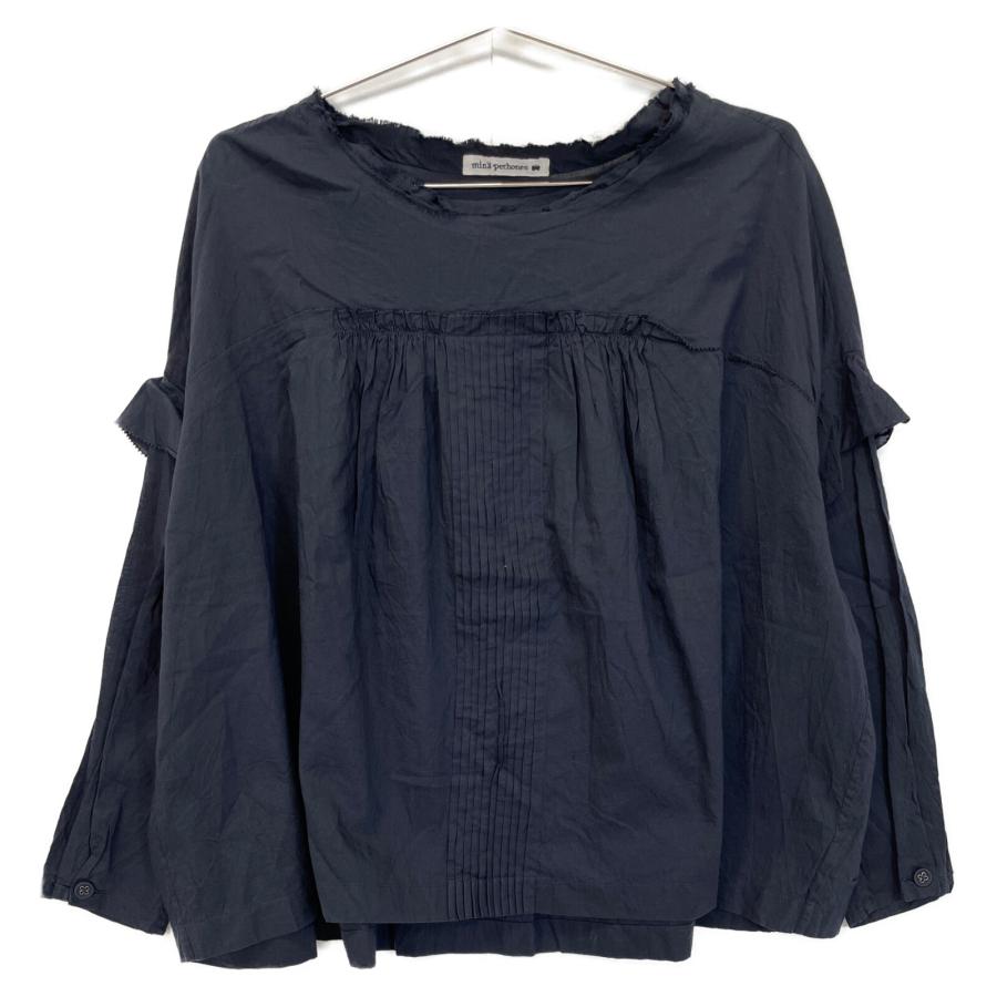 mina perhonen ミナペルホネン ネイビー xa1006 sokeri シルク混シャツ 