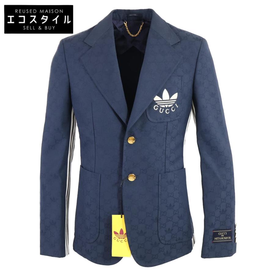 グッチ ｘアディダス【新品同様/国内正規】720968 金ボタン テーラード 46 GUCCI（グッチ） 新品同様/国内正規 xadidasアディダス 720968 金