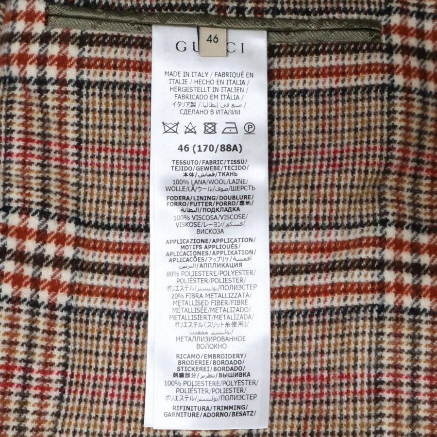 【新品未使用】GUCCI adidas テーラードジャケット　691430 GUCCI×adidas 22AWチェックテーラードジャケット691430 691430