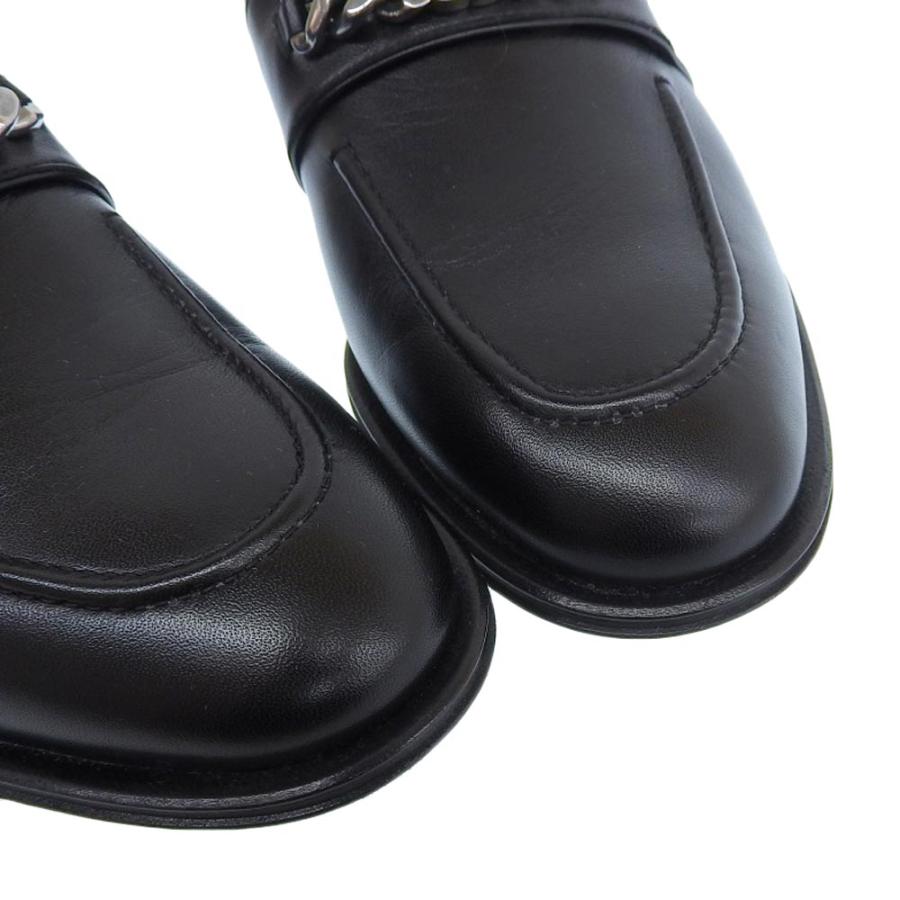 GUCCI（グッチ） 新品同様 GG喜平チェーン レザー ローファー メンズ