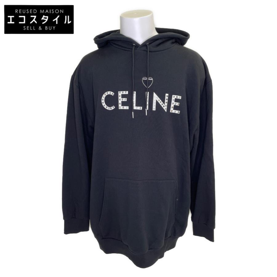 CELINE 新品同様/国内正規 セリーヌ 2Y701670Q スタッズロゴ オーバー 