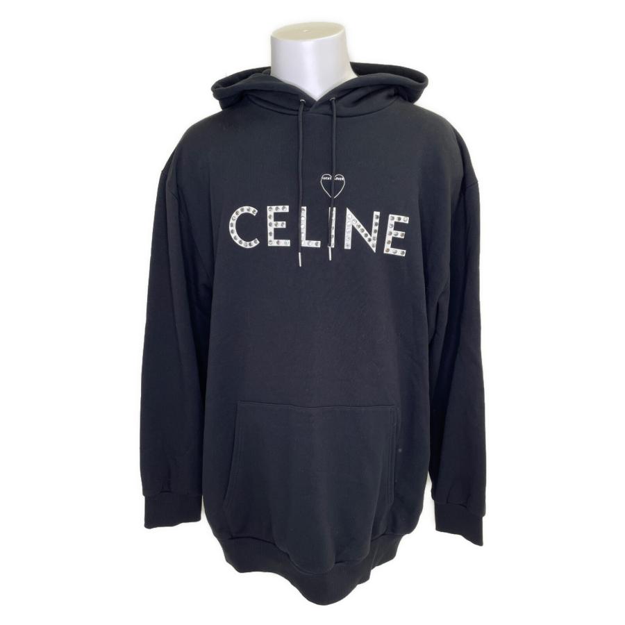 CELINE 新品同様/国内正規 セリーヌ 2Y701670Q スタッズロゴ オーバー  