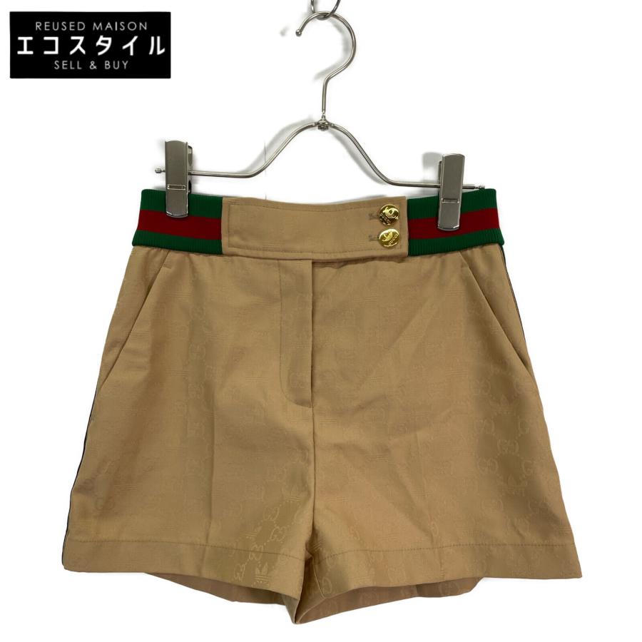 GUCCI グッチ ×adidas ブラウン GGジャカード 22年製 703005 ショート  