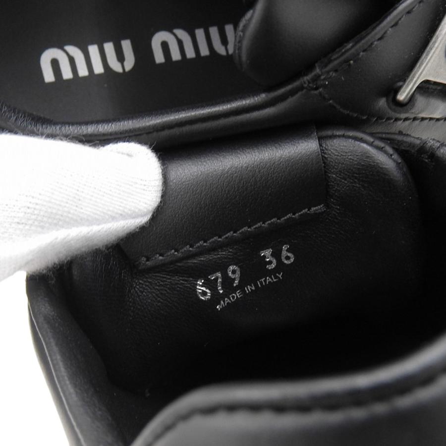 miu 美品 MIUMIU ミュウミュウ チャンキーソール レースアップ miu 美品 MIUMIU ミュウミュウ チャンキーソール レースアップ