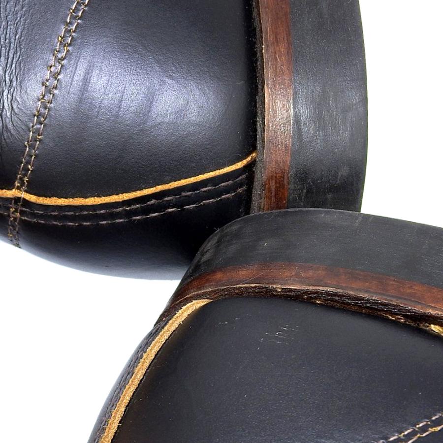 期間限定ニシキヘビ美品 Red Wing レッドウィング ベックマン フラットボックス ブーツ メンズ ブラック クロンダイク 26..0cm 9060 むくみ対応 靴