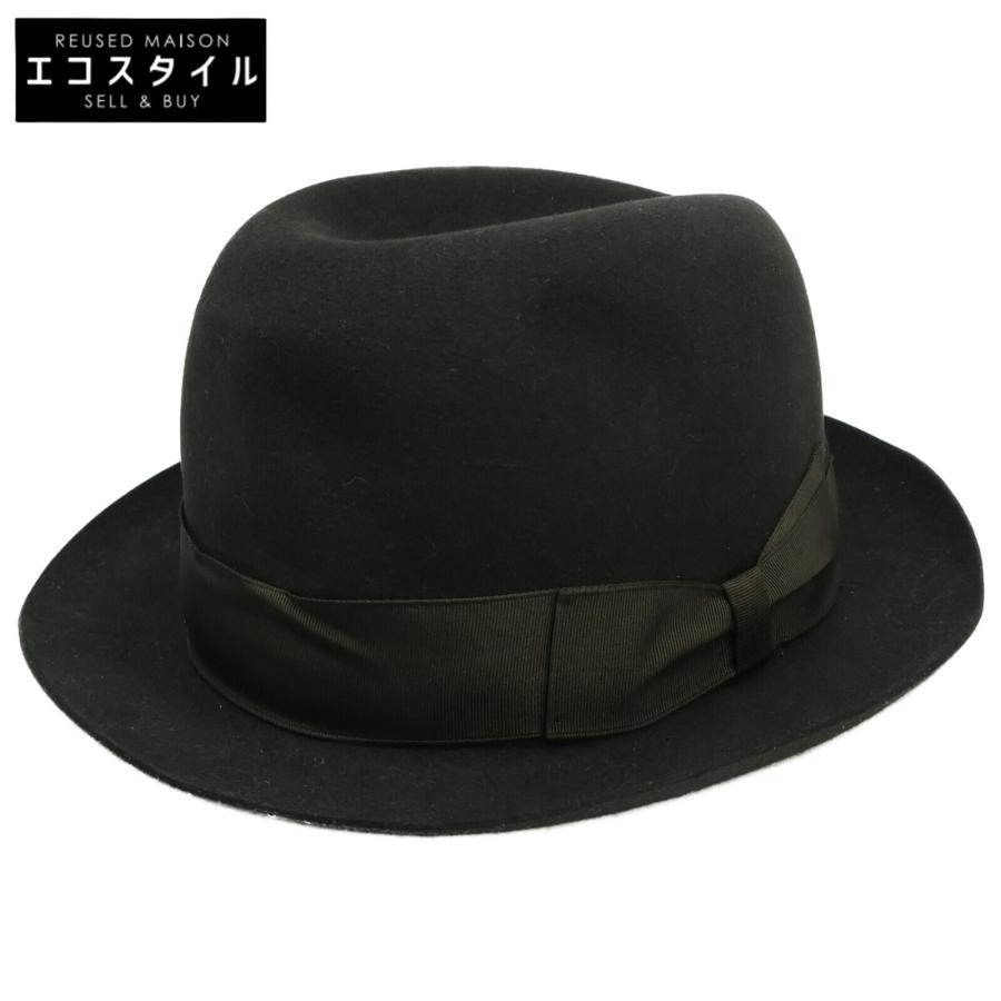【美品】ボルサリーノ　中折れハット　ラビットウール Borsalino（ボルサリーノ） 新品同様 ラビットウール 中折れハット