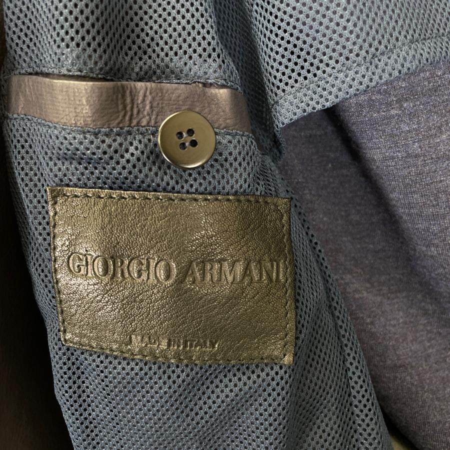 GIORGIO ARMANI ジョルジオアルマーニ ネイビー LSG01P LSP35 カーフ