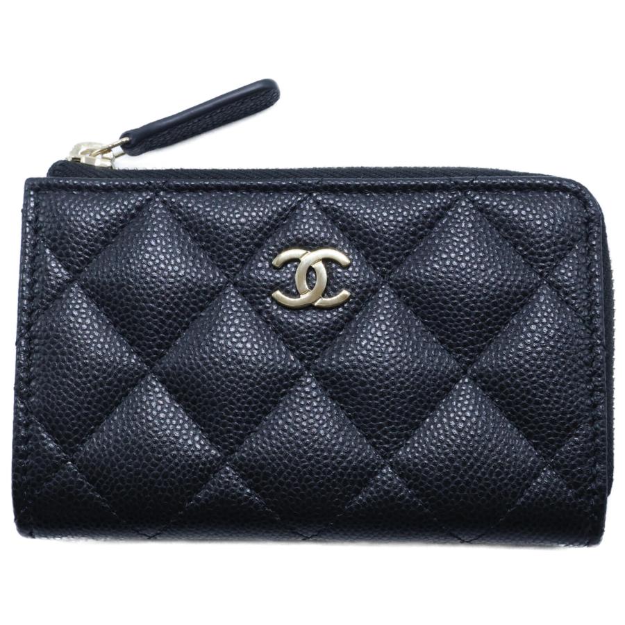【極美品】【CHANEL】キャビアスキン ポーチ 希少【CHANEL】チェーンウォレット ポーチ キャビアスキンAP0238