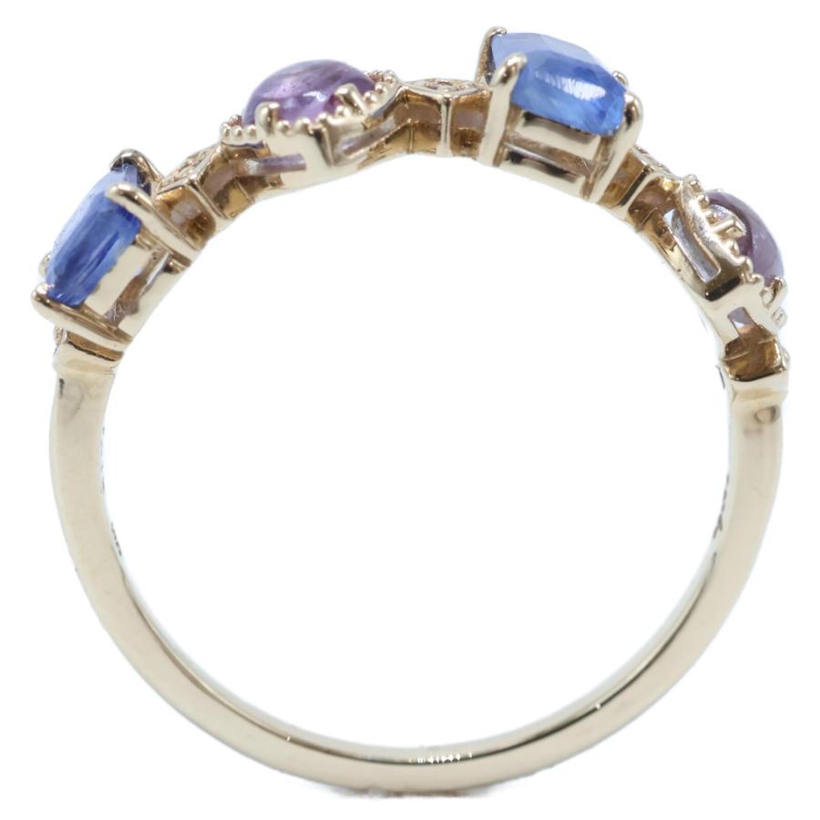 agete（アガット） 美品 10213111070-16-011 K10 0.012 マルチストーン