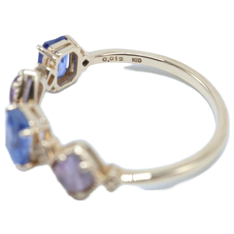 美品 agete K10マルチストーンリング 11号 最安値