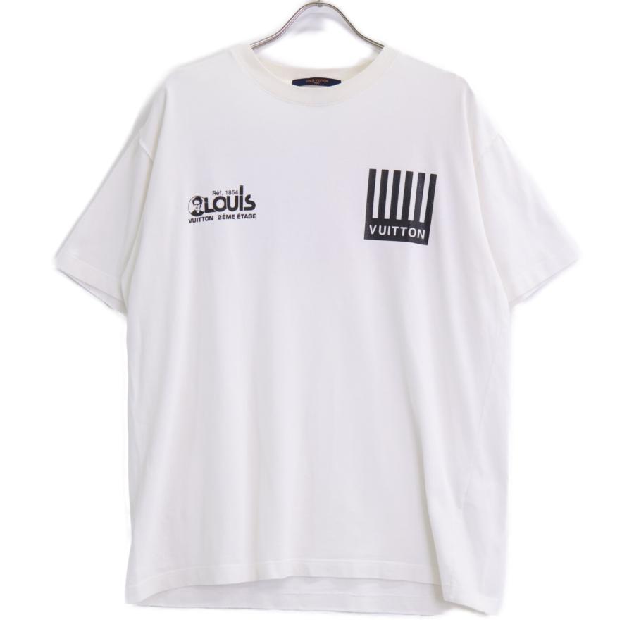 ルイヴィトン　ロゴTシャツ　ホワイト LOUIS VUITTON ルイヴィトン ホワイト RM192M NPL HHY07W マルチロゴ