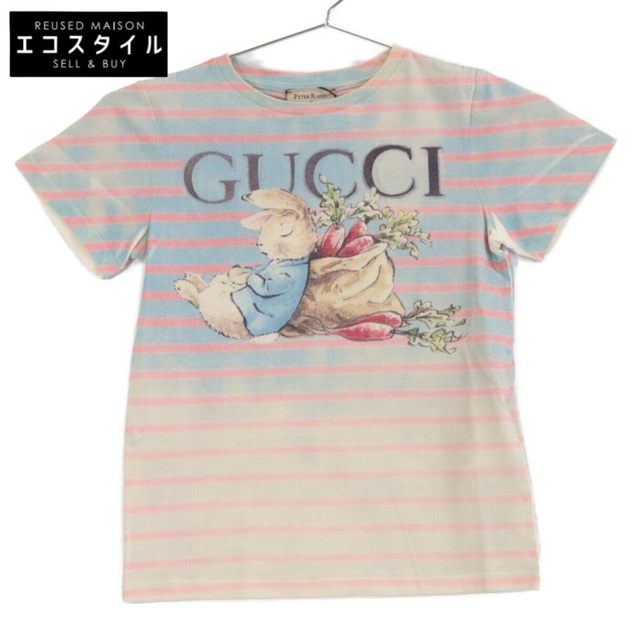 GUCCI（グッチ） XJF6C ブルー/ベージュ ピーターラビット プリントT