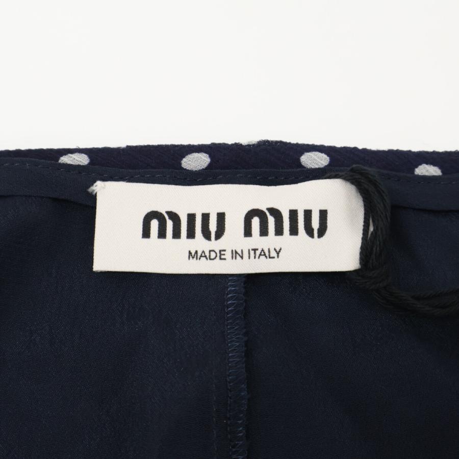 miu miu（ミュウミュウ） ネイビー 54752 MG2099 23年製 ドット柄