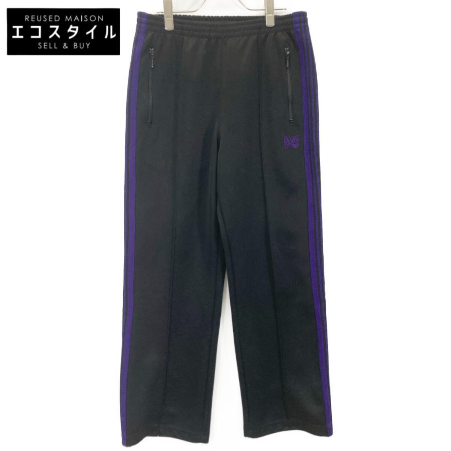 S ストレートブラックパープルneedles トラックパンツ