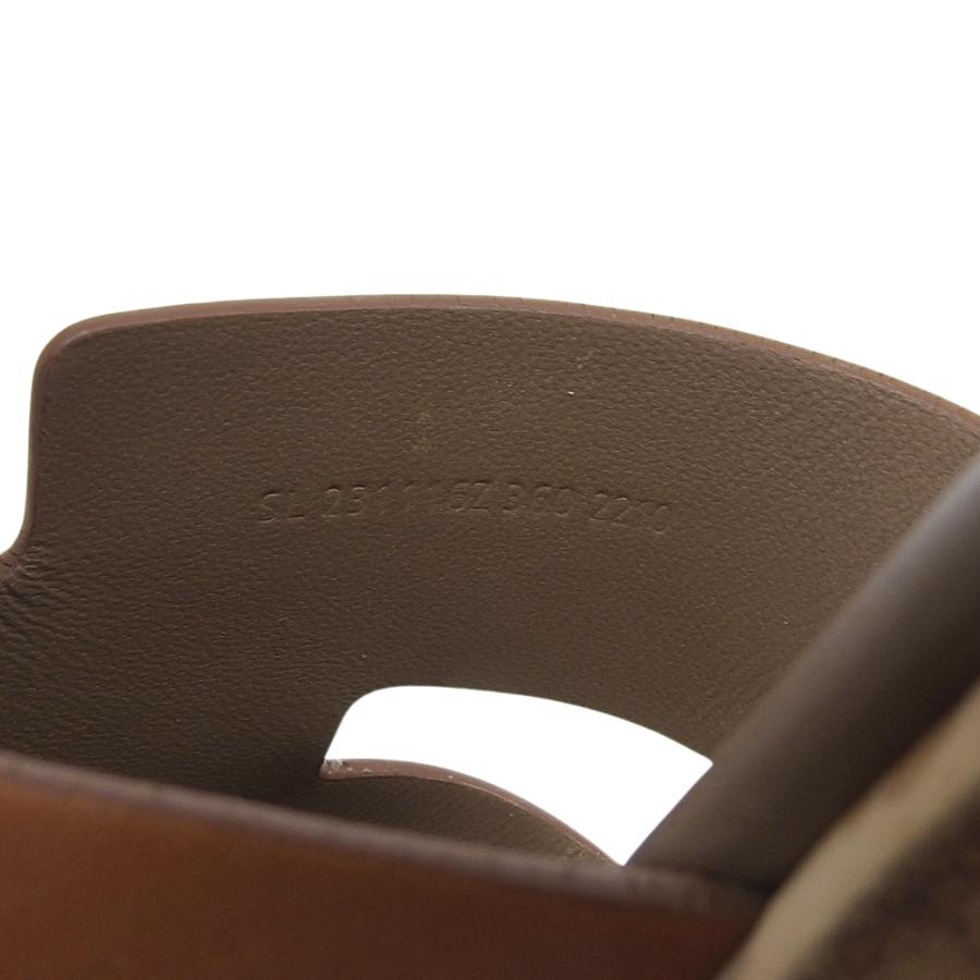 HERMES エルメス エズ プラットフォームサンダル レディース ブラウン