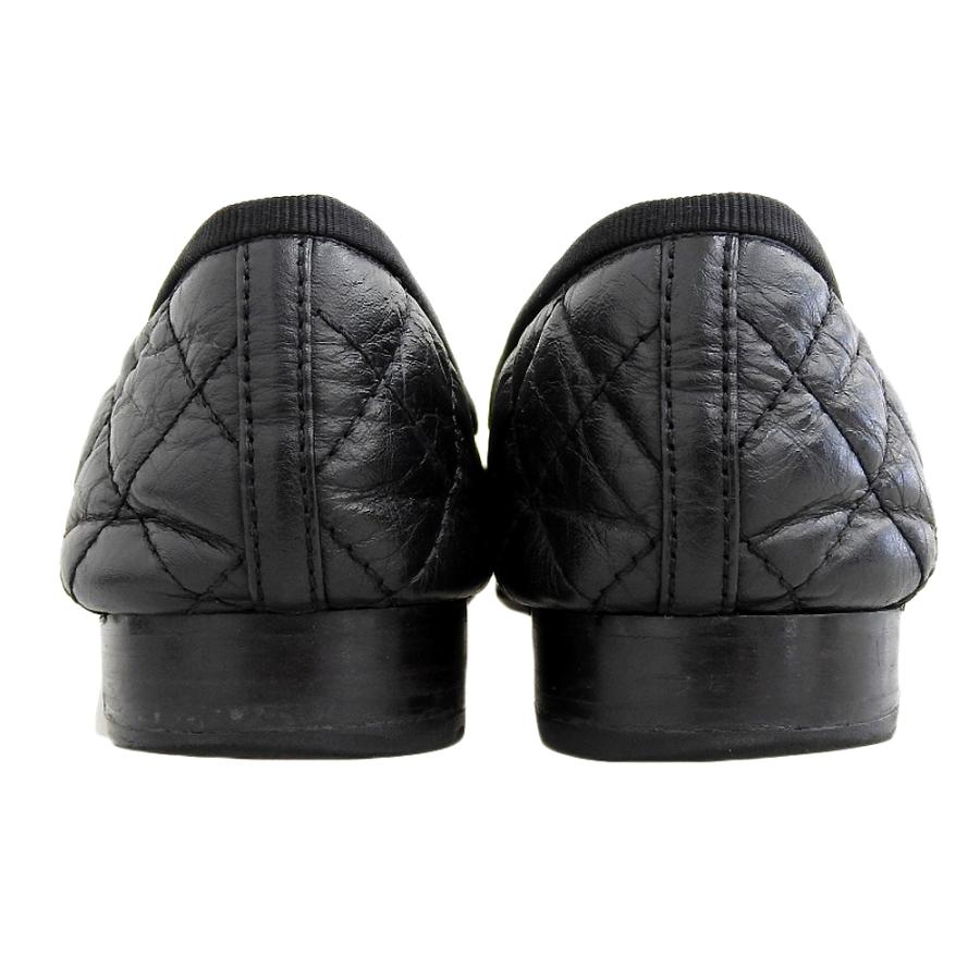 CHANEL（シャネル） レザー フラット パンプス レディース ブラック 36