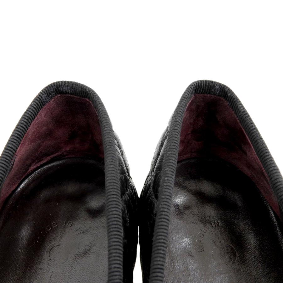 CHANEL（シャネル） レザー フラット パンプス レディース ブラック 36