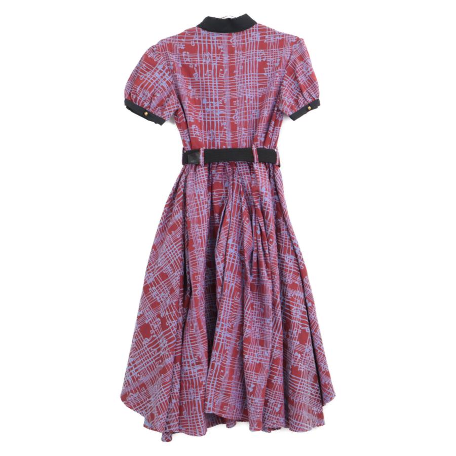 hazama ハザマ 美品 ベルト付 狂気を帯びて交わる五線のチェック