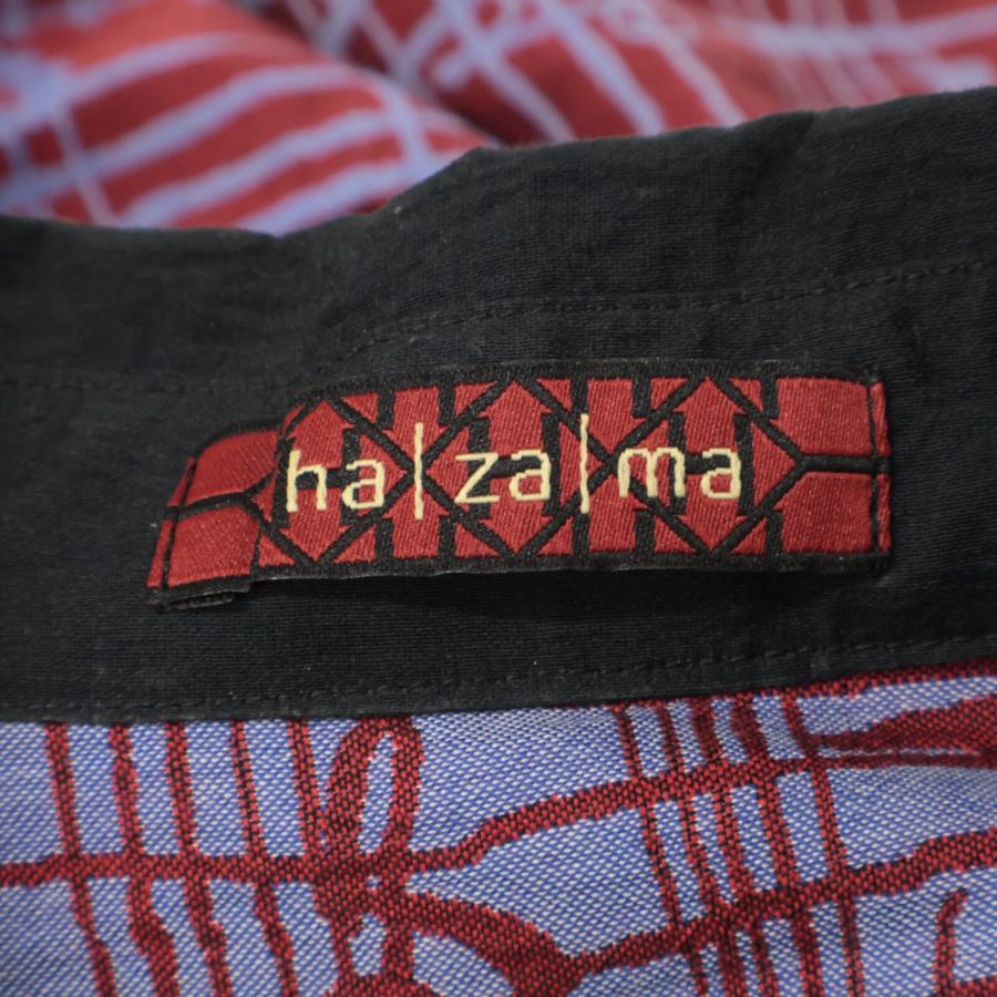 ずほhazama 狂気を帯びて交わる五線のチェックワンピース hazama ハザマ 美品 ベルト付 狂気を帯びて交わる五線のチェック