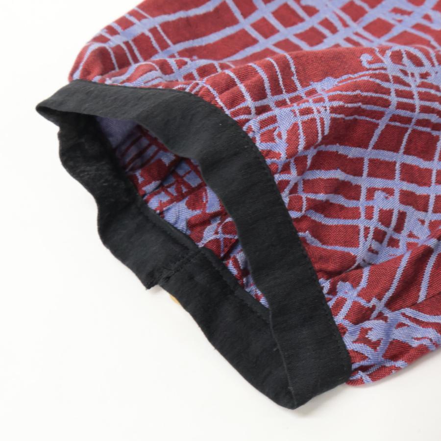 hazama ハザマ 美品 ベルト付 狂気を帯びて交わる五線のチェック  