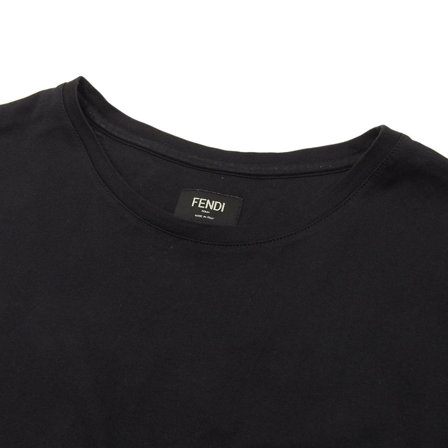 FENDI フェンディ Tシャツ トップス メンズ ブラック XL FY0894A9RL 23