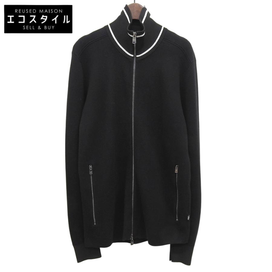 ヒューゴボス 美品 ジップアップ ニット ブルゾン メンズ ブラック M 10239323 M 美品 HUGO BOSS ヒューゴボス ジップアップ ニット ブルゾン メンズ