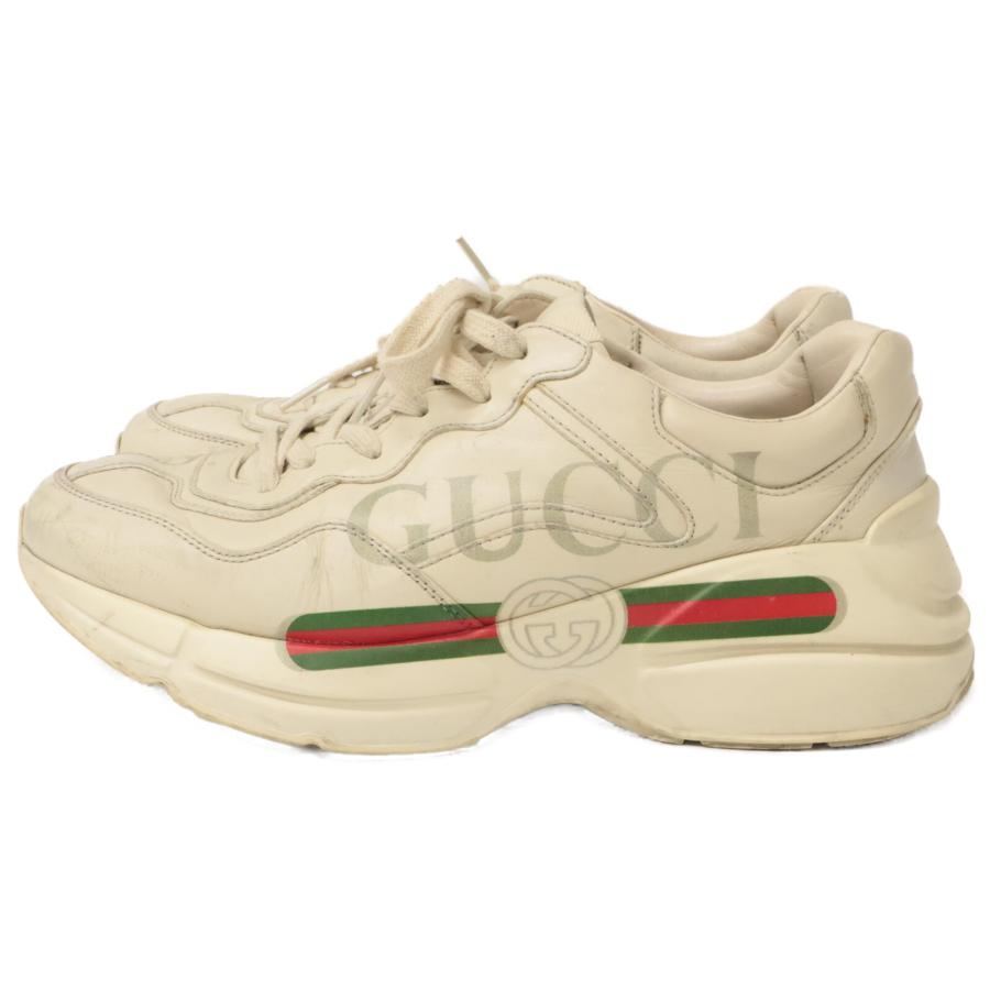 GUCCI（グッチ） 500877 ライトン ロゴ レザー スニーカー シューズ 6