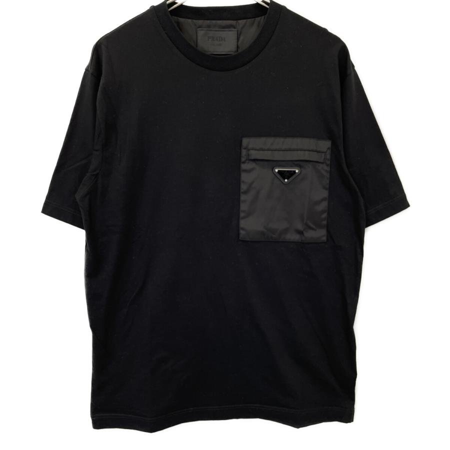 PRADA（プラダ） 24年 UJN661 ブラック Re-Nylon ジ゛ャージー Tシャツ