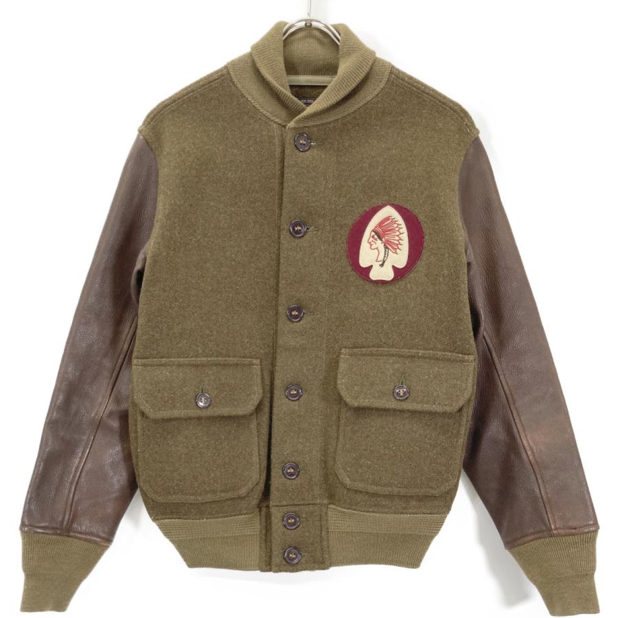 RRL ダブルアールエル カーキ×ブラウン系 インディアン ワッペン