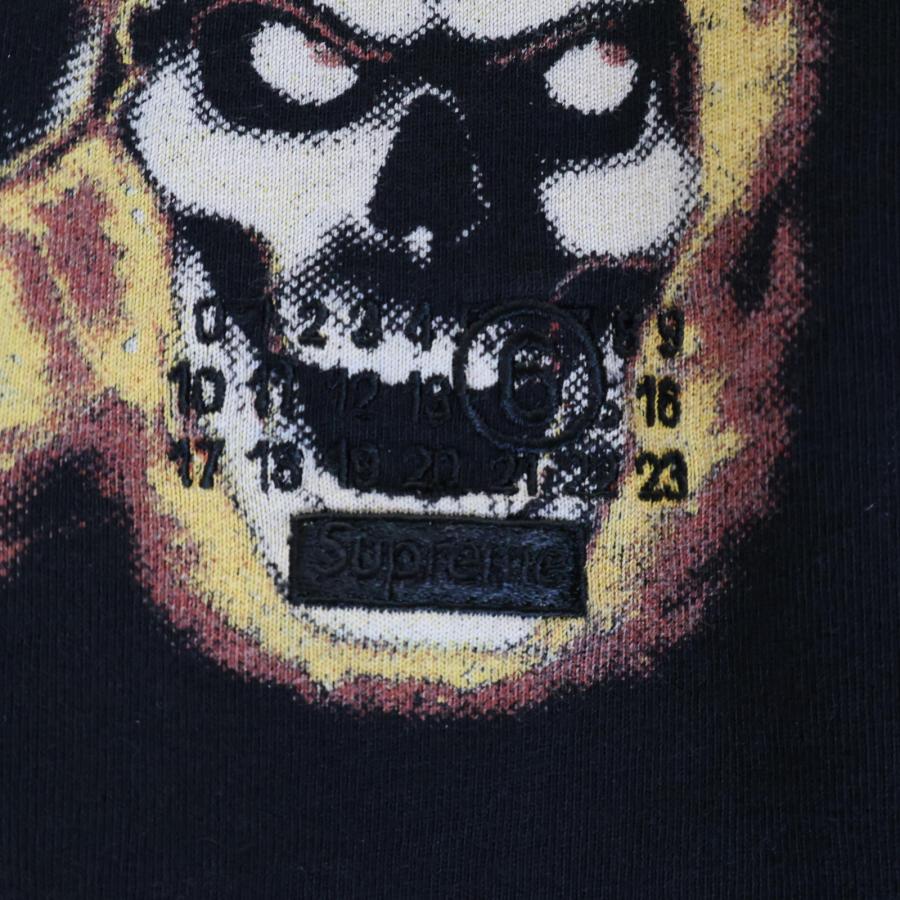 Supreme シュプリーム 新品未使用 ×MM6 24SS リキッドブルー Tシャツ トップス L ブラック メンズの画像